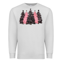 Dove Grey pink christmas trees Premium Sweatshirt - CowGirlArtShop