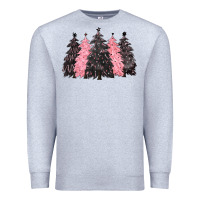 Heather Grey pink christmas trees Premium Sweatshirt - CowGirlArtShop