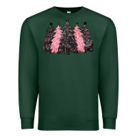 Sports Green pink christmas trees Premium Sweatshirt - CowGirlArtShop