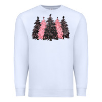 White pink christmas trees Premium Sweatshirt - CowGirlArtShop
