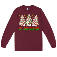 Burgundy tis' the season with christmas cakes  bbs Long Sleeve Tee - BundleAndBundleShop