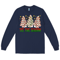 Navy tis' the season with christmas cakes  bbs Long Sleeve Tee - BundleAndBundleShop