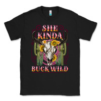 Black she kinda buck wild with bull skull Classic Tee - NancyCooperArtShop