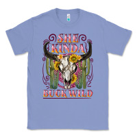 Colony Blue she kinda buck wild with bull skull Classic Tee - NancyCooperArtShop