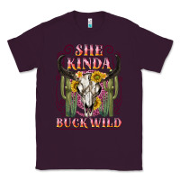 Plum she kinda buck wild with bull skull Classic Tee - NancyCooperArtShop