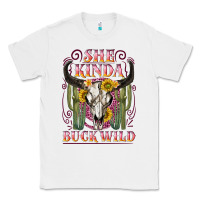 White she kinda buck wild with bull skull Classic Tee - NancyCooperArtShop