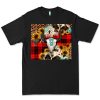 Black bullskull Sunflower Premium Tee - JahusDesignShop