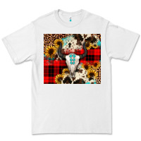 White bullskull Sunflower Premium Tee - JahusDesignShop
