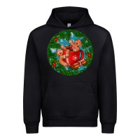 Black gingerbread men with hot chocolate Urban Hoodie - BundleAndBundleShop