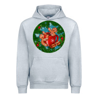 Heather Grey gingerbread men with hot chocolate Urban Hoodie - BundleAndBundleShop
