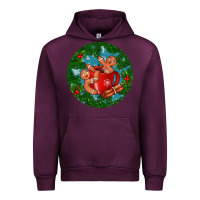 Mauve Wine gingerbread men with hot chocolate Urban Hoodie - BundleAndBundleShop