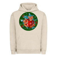 Pigment French Oak gingerbread men with hot chocolate Urban Hoodie - BundleAndBundleShop