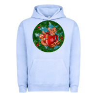 Pigment Grape Ice gingerbread men with hot chocolate Urban Hoodie - BundleAndBundleShop