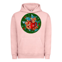 Pigment Salmon gingerbread men with hot chocolate Urban Hoodie - BundleAndBundleShop