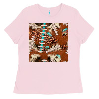 Bubblegum Pink football leopard gemstone seamless pattern Ladies Tee - JahusDesignShop