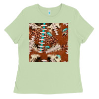 Matcha football leopard gemstone seamless pattern Ladies Tee - JahusDesignShop
