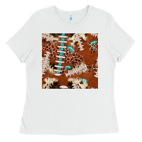White football leopard gemstone seamless pattern Ladies Tee - JahusDesignShop