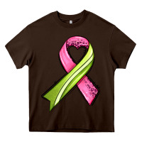 Chocolate Brown breast cancer sport ribbons Heavy Core Tee - AdoDesignShop