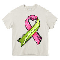 Cream breast cancer sport ribbons Heavy Core Tee - AdoDesignShop