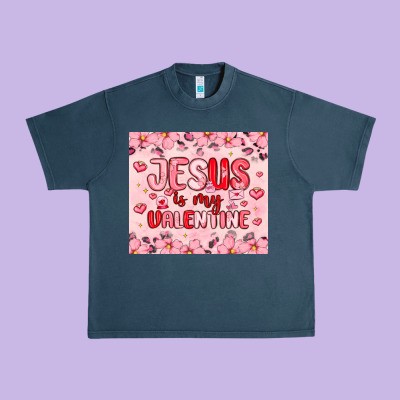 Jesus Is My Valentine Urban Heavy Tee Designed By Maliassmallbusiness