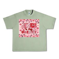Oil Green jesus is my valentine Urban Heavy Tee - MaliasSmallBusiness