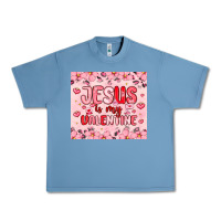 Pebble Blue jesus is my valentine Urban Heavy Tee - MaliasSmallBusiness