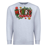 Heather Grey merry mama Premium Sweatshirt - CowGirlArtShop