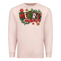 Pale Pink merry mama Premium Sweatshirt - CowGirlArtShop