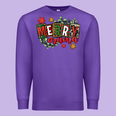 Merry Mama Premium Sweatshirt Designed By Cowgirlartshop