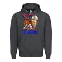 Smoke Grab your joe let's go Basketball Zipper Hoodie - NancyCooperArtShop