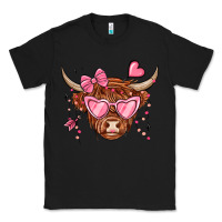 Black valentines day long haired cow Classic Tee - MaliasSmallBusiness