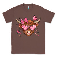 Chestnut valentines day long haired cow Classic Tee - MaliasSmallBusiness