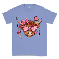 Colony Blue valentines day long haired cow Classic Tee - MaliasSmallBusiness