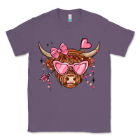 Lavender valentines day long haired cow Classic Tee - MaliasSmallBusiness