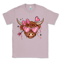 Lilac valentines day long haired cow Classic Tee - MaliasSmallBusiness