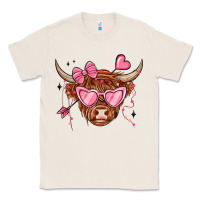 Natural valentines day long haired cow Classic Tee - MaliasSmallBusiness