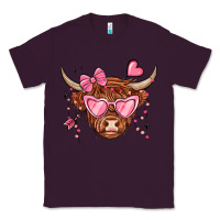 Plum valentines day long haired cow Classic Tee - MaliasSmallBusiness