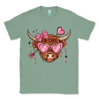 Sage valentines day long haired cow Classic Tee - MaliasSmallBusiness