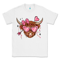 White valentines day long haired cow Classic Tee - MaliasSmallBusiness