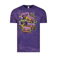 Cloud Purple mardi gras cassette tapes Vintage Tee - MaliasSmallBusiness