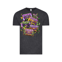 Vintage Black mardi gras cassette tapes Vintage Tee - MaliasSmallBusiness