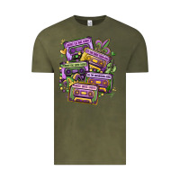 Vintage Olive mardi gras cassette tapes Vintage Tee - MaliasSmallBusiness