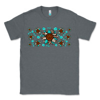 Charcoal Heather cowhide leopard sunflower gemstone Classic Tee - JahusDesignShop