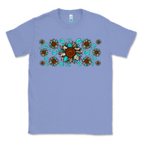 Colony Blue cowhide leopard sunflower gemstone Classic Tee - JahusDesignShop