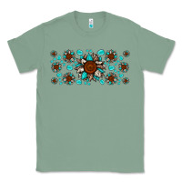 Sage cowhide leopard sunflower gemstone Classic Tee - JahusDesignShop