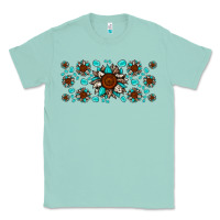 Seafoam cowhide leopard sunflower gemstone Classic Tee - JahusDesignShop