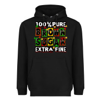 Black 100 pure brown sugar extra fine Heavyweight Hoodie - CowGirlArtShop