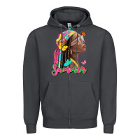 Smoke summer afro Zipper Hoodie - NancyCooperArtShop
