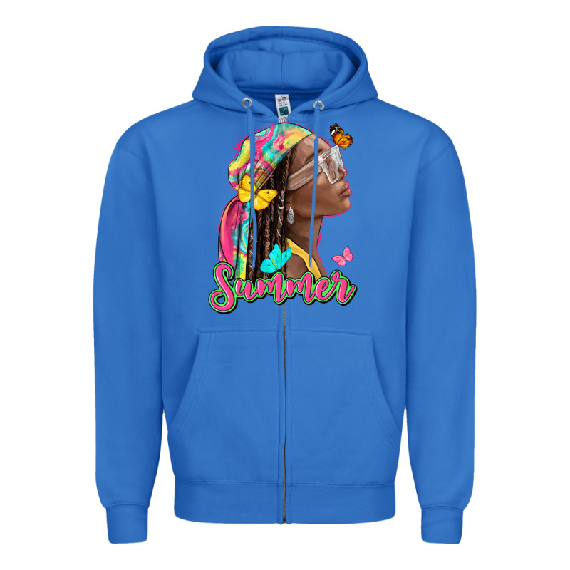 Summer Afro Zipper Hoodie by NancyCooperArtShop | Teevron