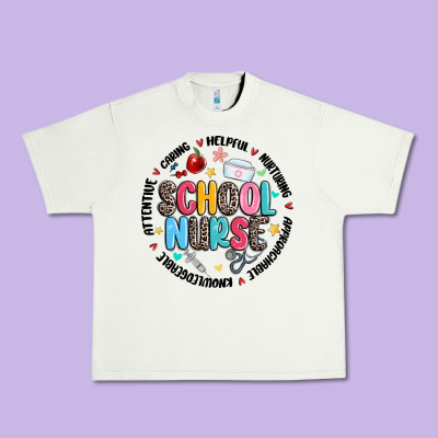 School Nurse Urban Heavy Tee Designed By Maliassmallbusiness